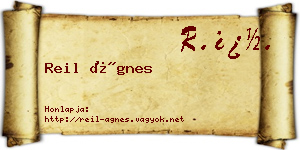 Reil Ágnes névjegykártya