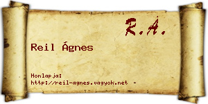 Reil Ágnes névjegykártya